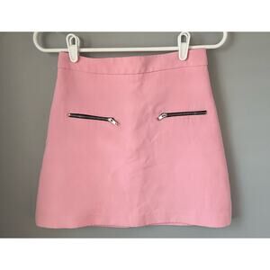 Zara Basics Bubblegum Pink Mini Skirt Size XS